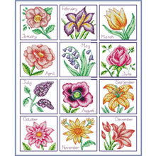 Load image into Gallery viewer, Joy Sunday Flower (45*56CM) 14CT 2 Stamped Cross Stitch
