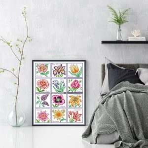 Joy Sunday Flower (45*56CM) 14CT 2 Stamped Cross Stitch
