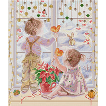 Load image into Gallery viewer, Joy Sunday People (37*42CM) 14CT 2 Stamped Cross Stitch
