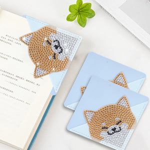 DIY Corner Bookmark 5D Page Book Marks Dog for Home Office School (SQ-001-3)