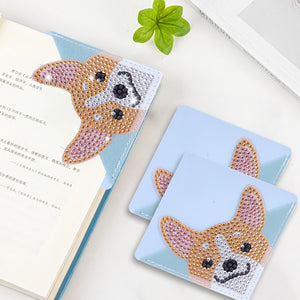 DIY Corner Bookmark 5D Page Book Marks Dog for Home Office School (SQ-001-5)