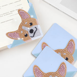 DIY Corner Bookmark 5D Page Book Marks Dog for Home Office School (SQ-001-5)