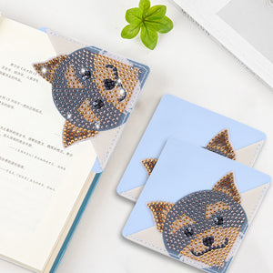 DIY Corner Bookmark 5D Page Book Marks Dog for Home Office School (SQ-001-7)