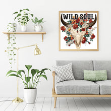 Load image into Gallery viewer, Bull Totem Skull 30*30CM(Canvas) Full Round Drill Diamond Painting
