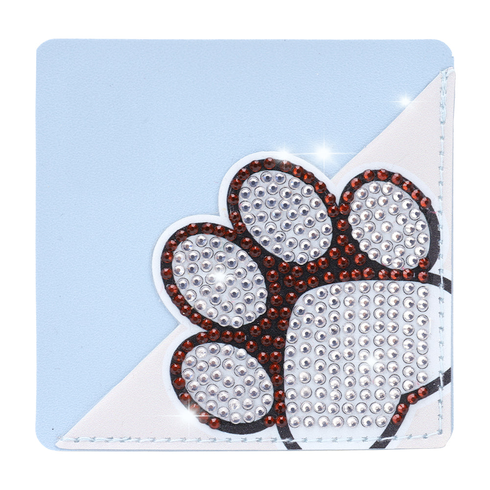 DIY Rhinestones Mosaic Book Mark 5D Cat Paw Triangle for Presents (SQ-003-2)