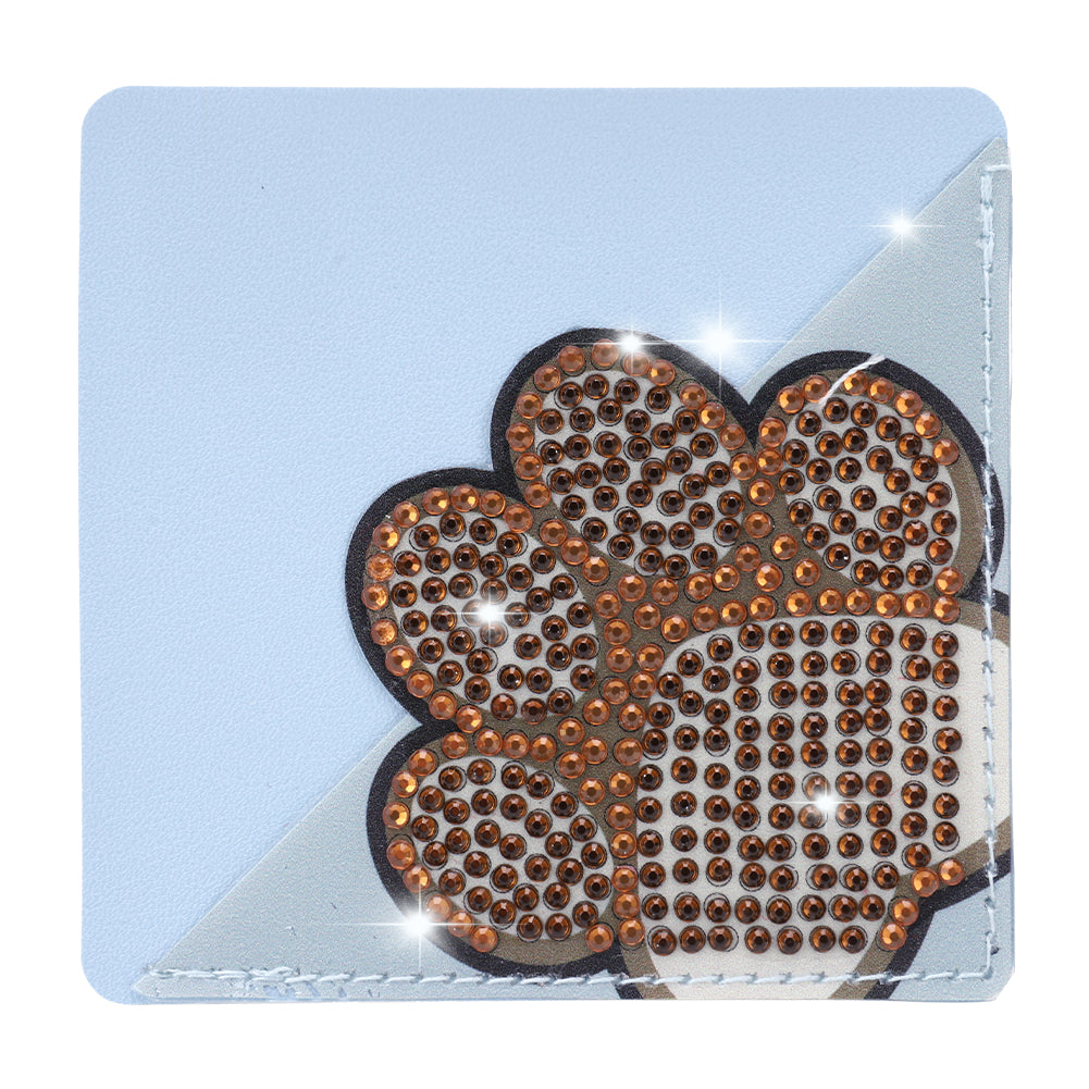 DIY Rhinestones Mosaic Book Mark 5D Cat Paw Triangle for Presents (SQ-003-4)