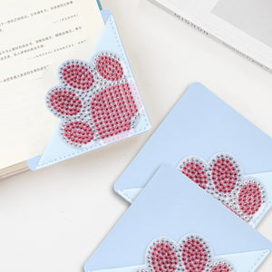 DIY Rhinestones Mosaic Book Mark 5D Cat Paw Triangle for Presents (SQ-003-5)
