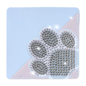 DIY Rhinestones Mosaic Book Mark 5D Cat Paw Triangle for Presents (SQ-003-8)