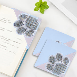 DIY Rhinestones Mosaic Book Mark 5D Cat Paw Triangle for Presents (SQ-003-8)