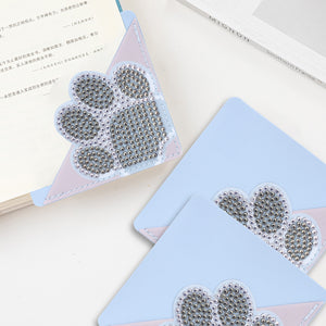 DIY Rhinestones Mosaic Book Mark 5D Cat Paw Triangle for Presents (SQ-003-8)