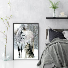 Load image into Gallery viewer, Wolf Horse (45*65CM) 11CT 3 Stamped Cross Stitch

