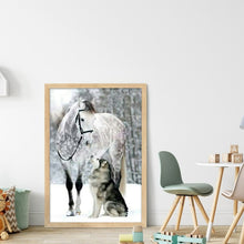 Load image into Gallery viewer, Wolf Horse (45*65CM) 11CT 3 Stamped Cross Stitch
