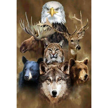 Load image into Gallery viewer, Wolf (45*65CM) 11CT 3 Stamped Cross Stitch
