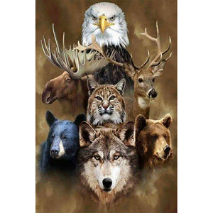 Wolf (45*65CM) 11CT 3 Stamped Cross Stitch
