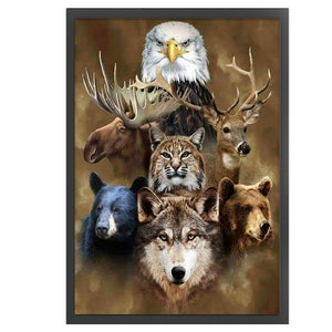Wolf (45*65CM) 11CT 3 Stamped Cross Stitch