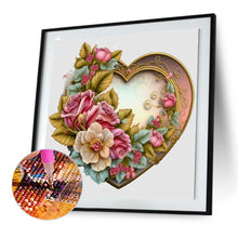 Load image into Gallery viewer, Love Flower Frame 30*30CM(Canvas) Full Round Drill Diamond Painting
