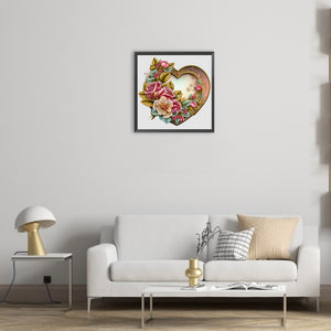 Love Flower Frame 30*30CM(Canvas) Full Round Drill Diamond Painting