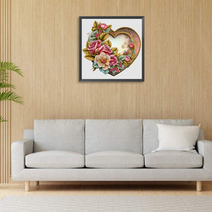 Love Flower Frame 30*30CM(Canvas) Full Round Drill Diamond Painting