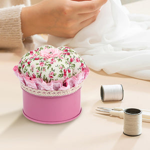Needle Insert Sewing Tool Storage Box Needlework Tool Storage Box (Pink)