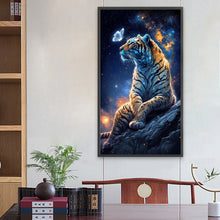 Load image into Gallery viewer, Moonlight Ferocious Tiger 40*70CM(Canvas) Full Round Drill Diamond Painting
