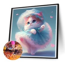 Load image into Gallery viewer, Dancing Cat 30*30CM(Canvas) Full Round Drill Diamond Painting

