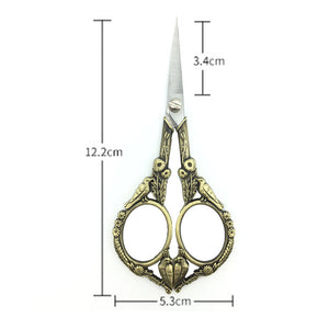 Retro Cross Stitch Scissors Stainless Steel Tailor Sewing Scissors (Bronze)