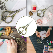Load image into Gallery viewer, Retro Cross Stitch Scissors Stainless Steel Tailor Sewing Scissors (Bronze)

