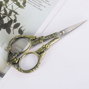 Retro Cross Stitch Scissors Stainless Steel Tailor Sewing Scissors (Bronze)