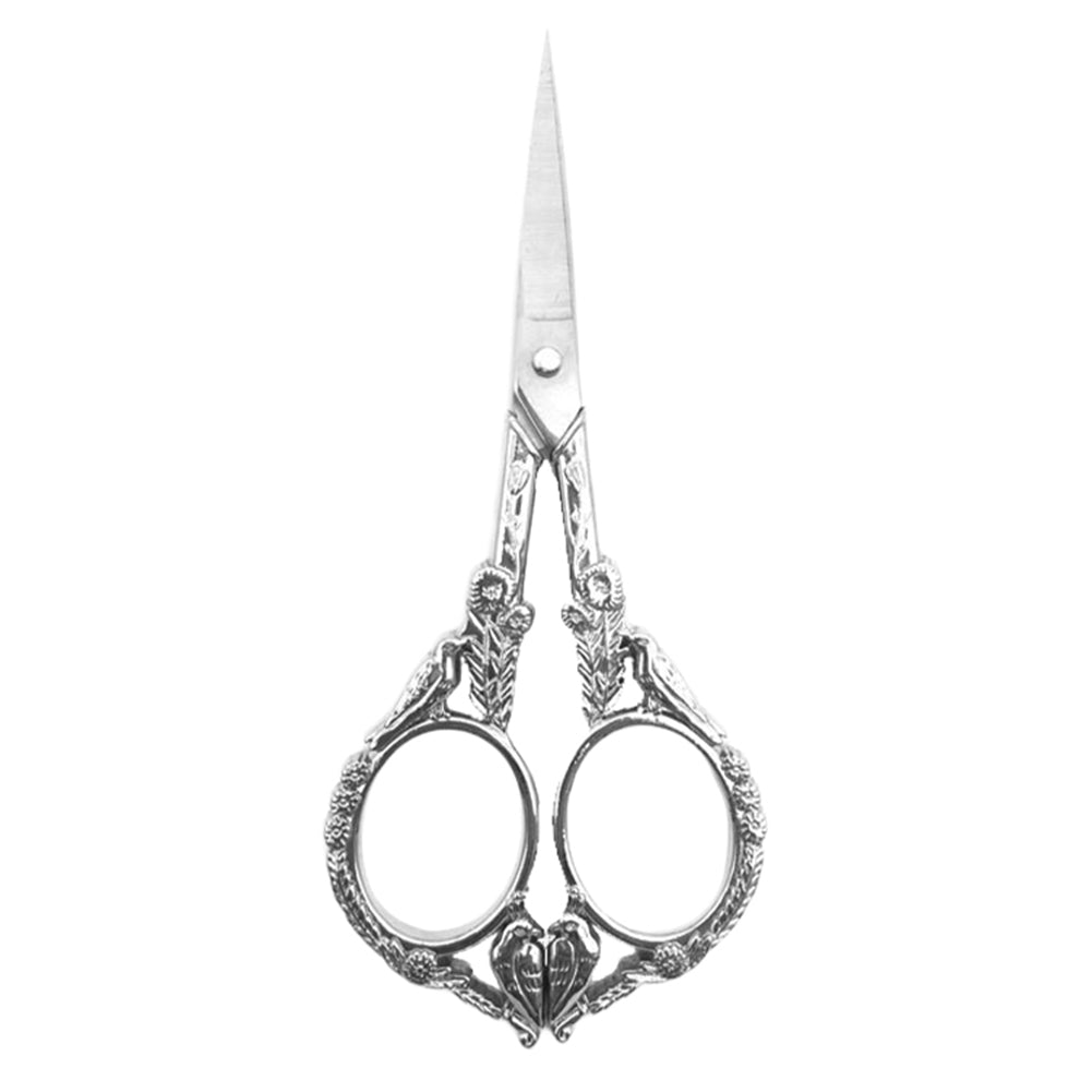 Retro Cross Stitch Scissors Stainless Steel Tailor Sewing Scissors (Silver)