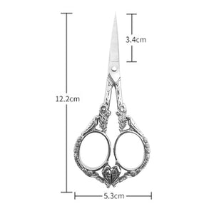 Retro Cross Stitch Scissors Stainless Steel Tailor Sewing Scissors (Silver)