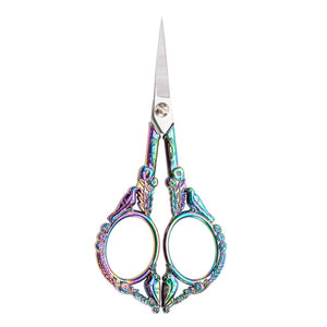 Retro Cross Stitch Scissors Stainless Steel Tailor Sewing Scissors (Color)