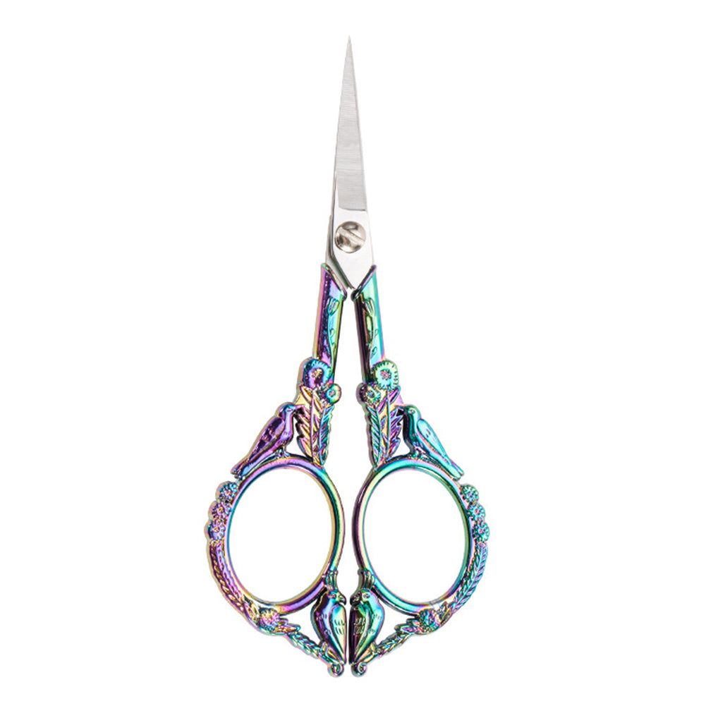 Retro Cross Stitch Scissors Stainless Steel Tailor Sewing Scissors (Color)