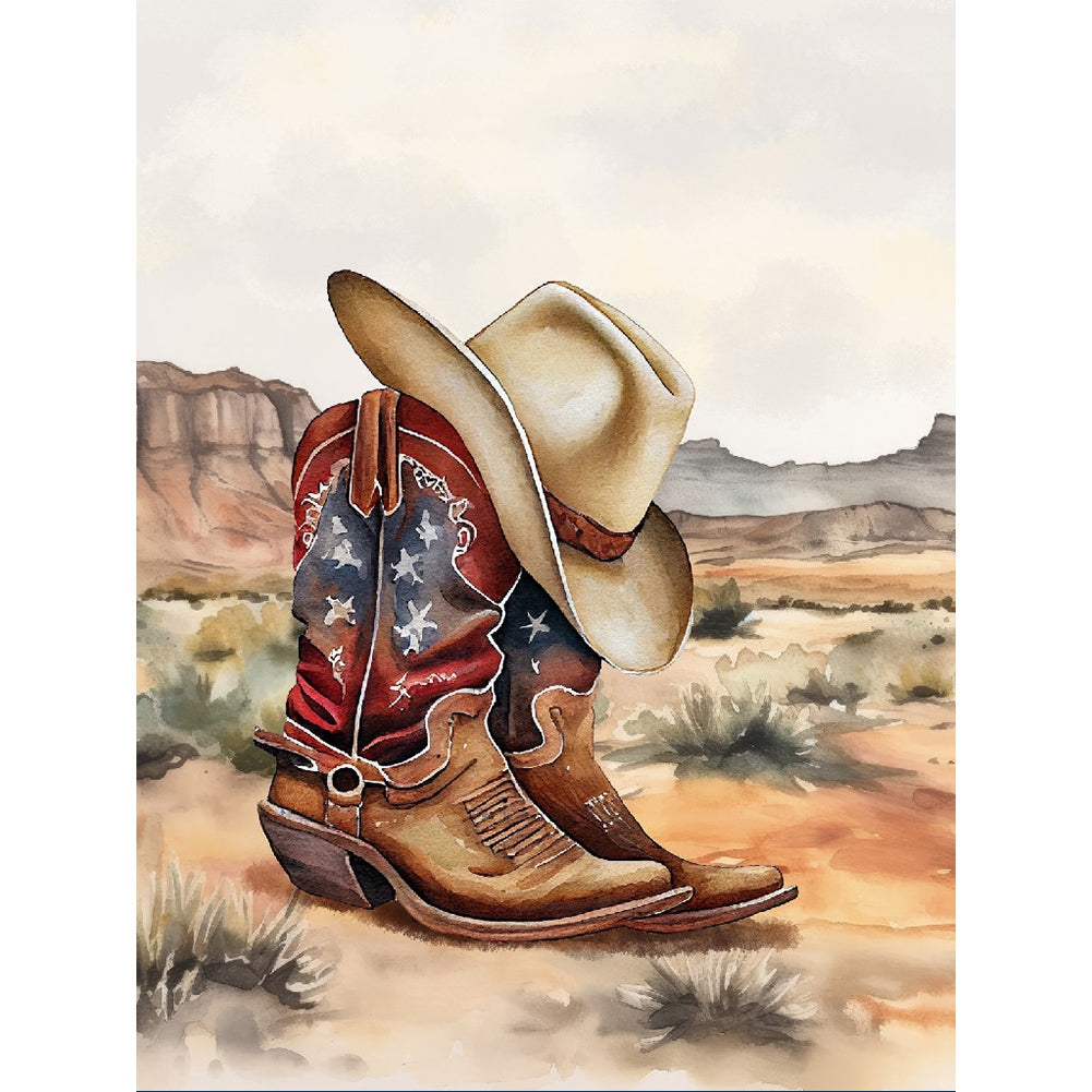 Boots 30*40CM(Canvas) Full Round Drill Diamond Painting