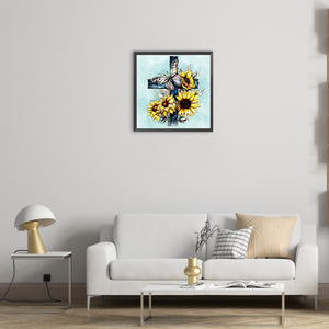 Cross 30*30CM(Canvas) Full Round Drill Diamond Painting