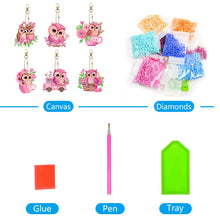Load image into Gallery viewer, 6pcs Diamond Art Keychains Handmade DIY Christmas Decoration Gift (YSK137)
