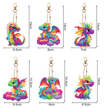 Load image into Gallery viewer, 6pcs Diamond Art Keychains Handmade DIY Christmas Decoration Gift (YSK138)
