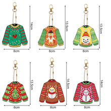 Load image into Gallery viewer, 6pcs Diamond Art Keychains Handmade DIY Christmas Decoration Gift (YSK139)
