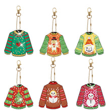 Load image into Gallery viewer, 6pcs Diamond Art Keychains Handmade DIY Christmas Decoration Gift (YSK139)
