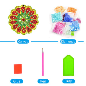 DIY Diamond Painting Pendant Hanging Ornaments 5D Mandala Keychain (GJ052)