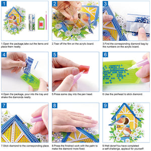 DIY Diamond Painting Pendant Hanging Ornaments 5D Mandala Keychain (GJ058)