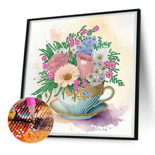 Load image into Gallery viewer, Exquisite Afternoon Tea Cup 30*30CM(Canvas) Partial Special Shaped Drill Diamond Painting
