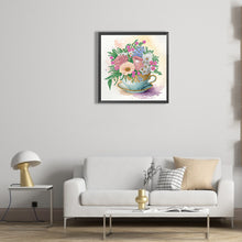 Load image into Gallery viewer, Exquisite Afternoon Tea Cup 30*30CM(Canvas) Partial Special Shaped Drill Diamond Painting
