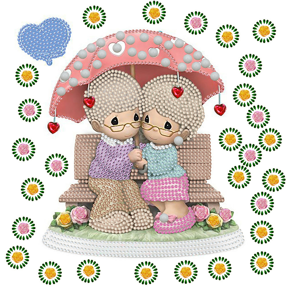 Precious Memory Doll 30*30CM(Canvas) Partial Special Shaped Drill Diamond Painting