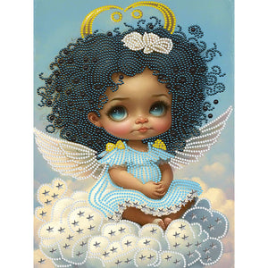 Angel Little Girl 30*40CM(Canvas) Partial Special Shaped Drill Diamond Painting