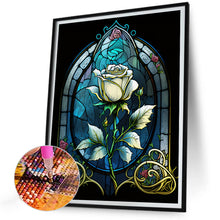 Load image into Gallery viewer, Blooming Rose Glass Painting 30*40CM(Canvas) Full Round Drill Diamond Painting
