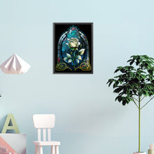 Load image into Gallery viewer, Blooming Rose Glass Painting 30*40CM(Canvas) Full Round Drill Diamond Painting
