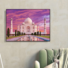 Load image into Gallery viewer, Taj Mahal 50*40CM(Canvas) Full Round Drill Diamond Painting
