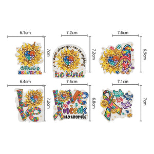 DIY Diamond Art Keychains Diamond Mosaic Kit Point Drill Key Ring (GJ036-1)