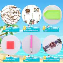 Load image into Gallery viewer, DIY Diamond Art Keychains Diamond Mosaic Kit Point Drill Key Ring (GJ036-2)
