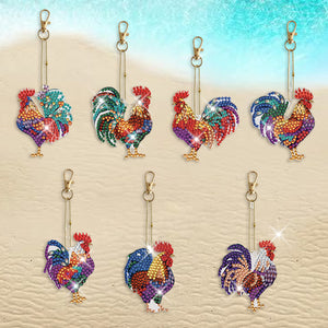 DIY Diamond Art Keychains Diamond Mosaic Kit Point Drill Key Ring (GJ037)